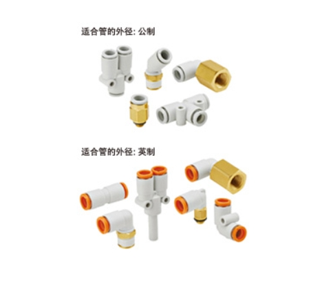 Quick-change Pipe Fitting KQ2,  Substitute for SMC Pneumatics