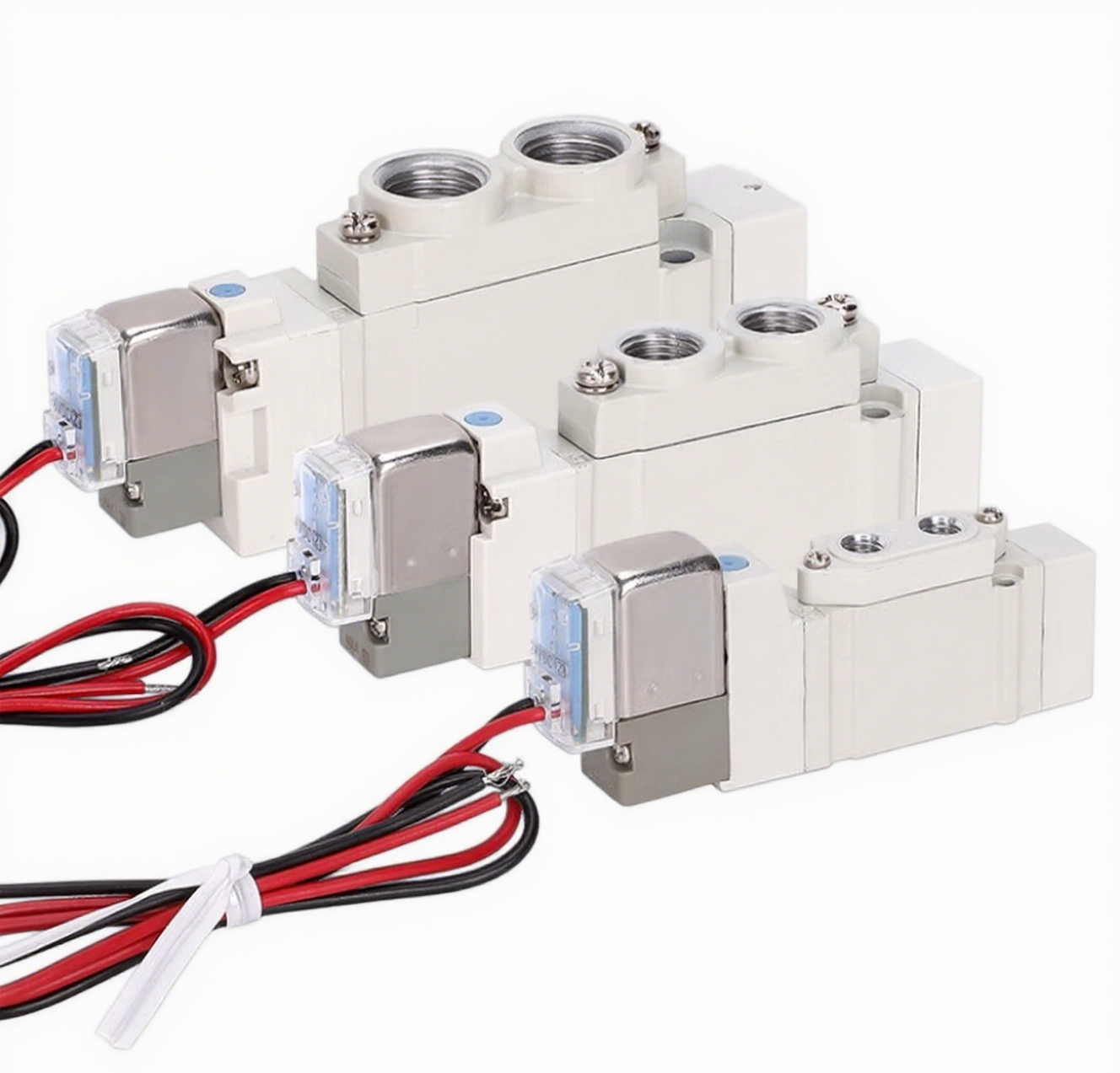 FDS SY Series Five - Way Solenoid Valve - Pilot - Operated, Low Power Consumption, Substitute for SM
